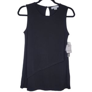 NWT Liz Claiborne City Safari Black Sleeveless Blouse, Size S